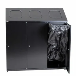 Affaldsstation VIRO 3 rum m. fødder, sort
