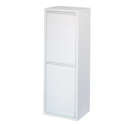 Affaldsstation 2x15 liter, hvid/lysegrå