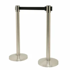 Afspærringsstolper 2 stk. inkl.bånd, stål