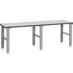 Arbejdsbord 80x250 cm justerbar 70-97 cm