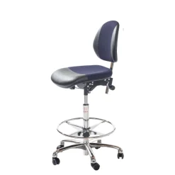 Arbejdsstol Duo høj alu grå