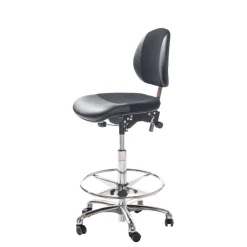 Arbejdsstol Duo høj alu grå