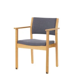 Armstol 6014 med hjul, blå