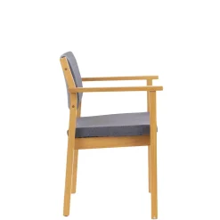 Armstol 6014 med hjul, blå