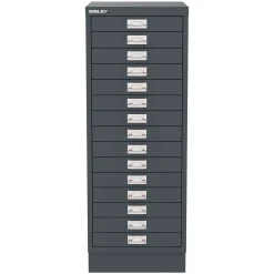 BISLEY skuffeskab, 15 skuffer, Antracit, A3