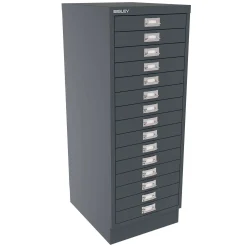 BISLEY skuffeskab, 15 skuffer, Antracit, A3