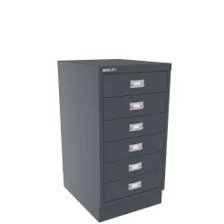 BISLEY skuffeskab, 6 skuffer, Antracit, A3