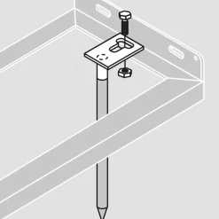 Bolte til montering i jorden 2 stk.