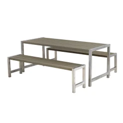 Bord bænkesæt Plan - Gråbrun