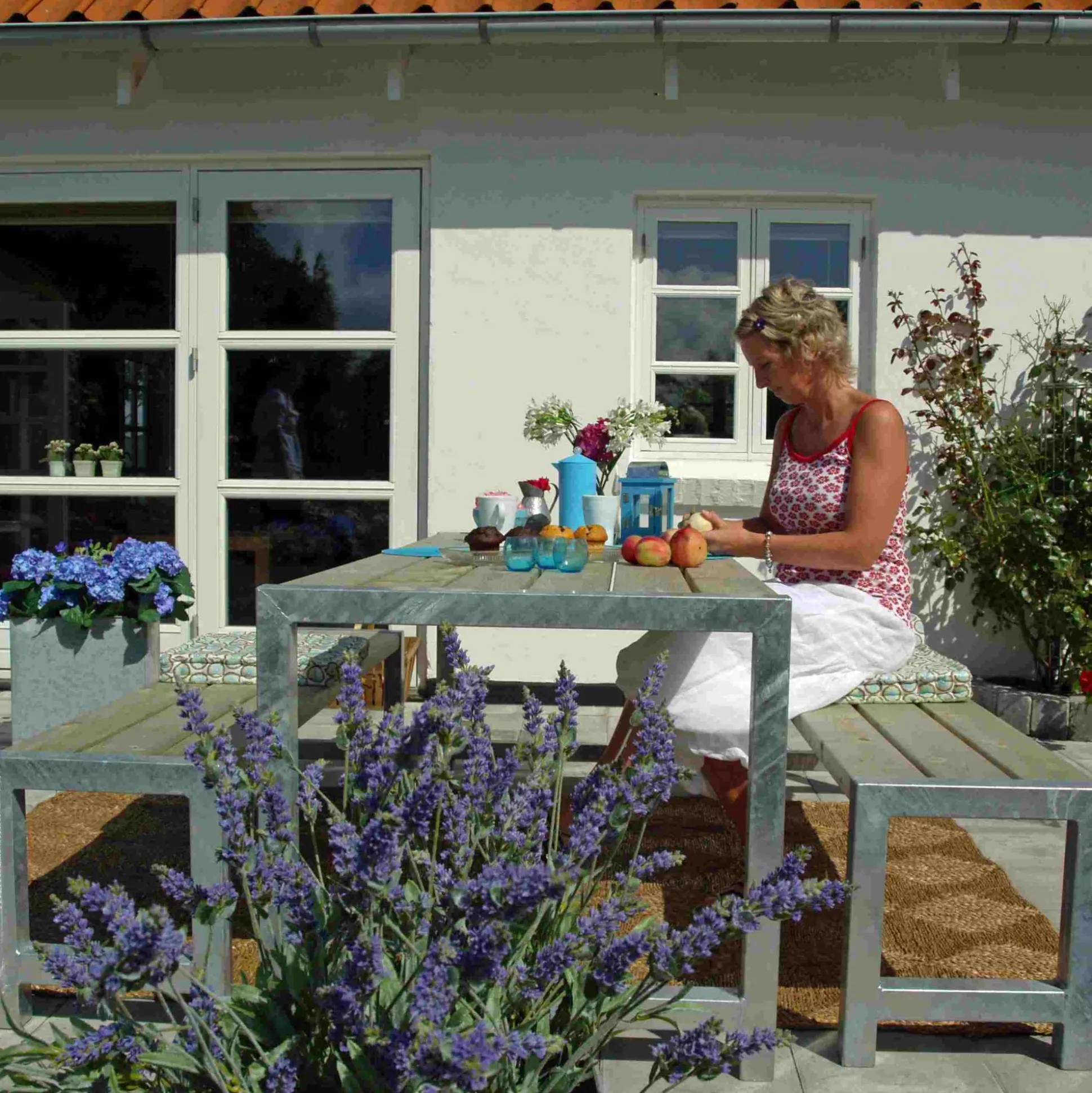 Bord bænkesæt Plan - trykimprægneret