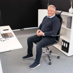 Chefstol Supreme høj, sort