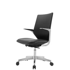 Chefstol Supreme, sort læder