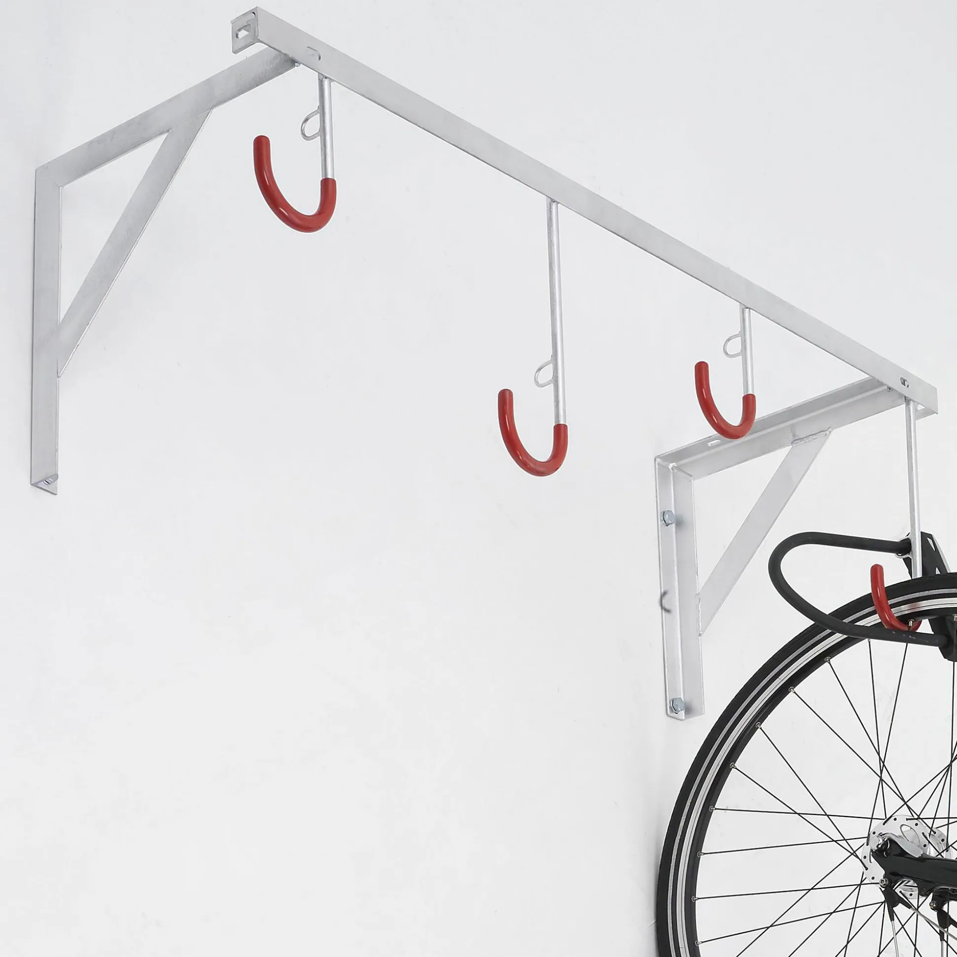 Cykelstativ hængende 8 kroge, væg