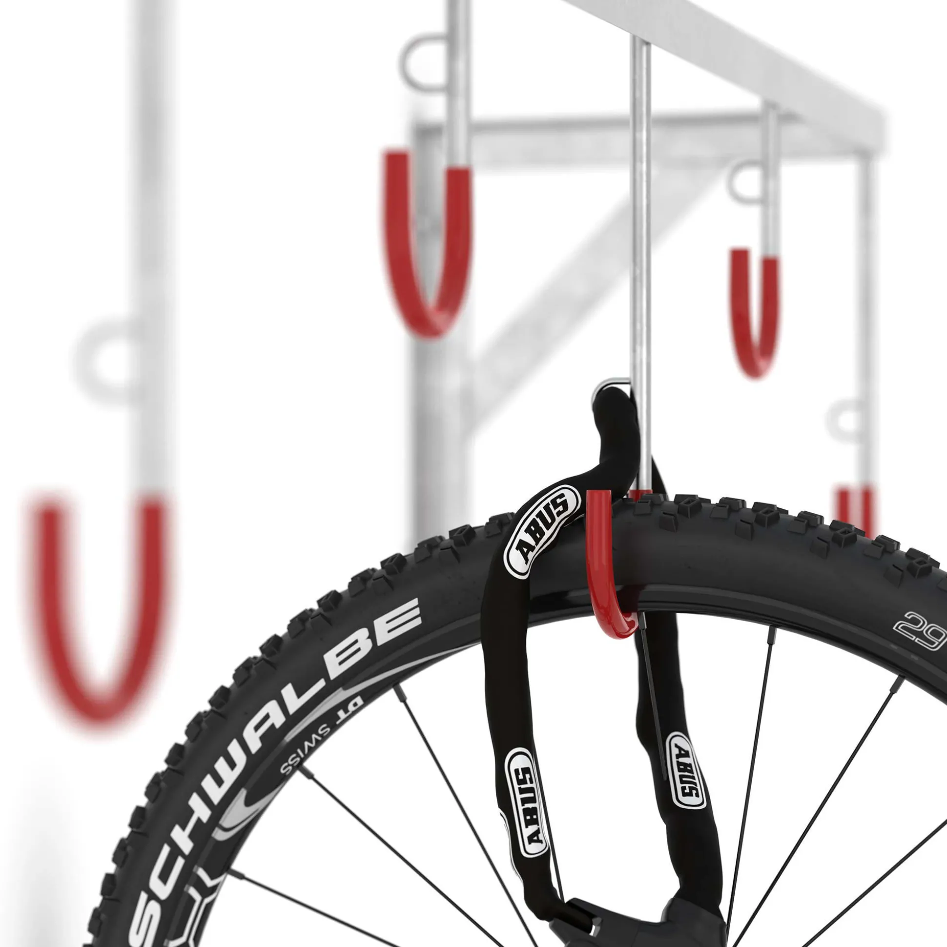 Cykelstativ hængende 6 kroge, væg