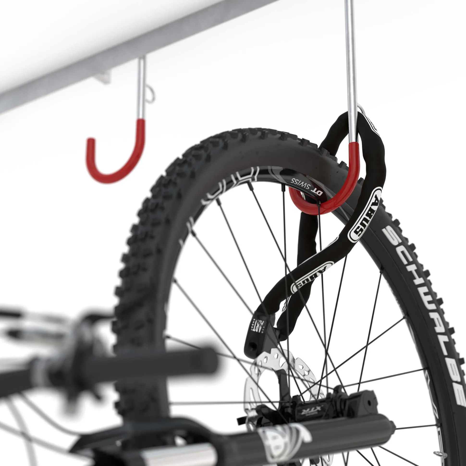 Cykelstativ hængende 3 kroge, loft