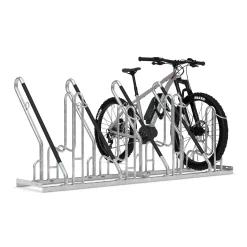 Cykelstativ m. støtte FT 8 bøjler, dob.