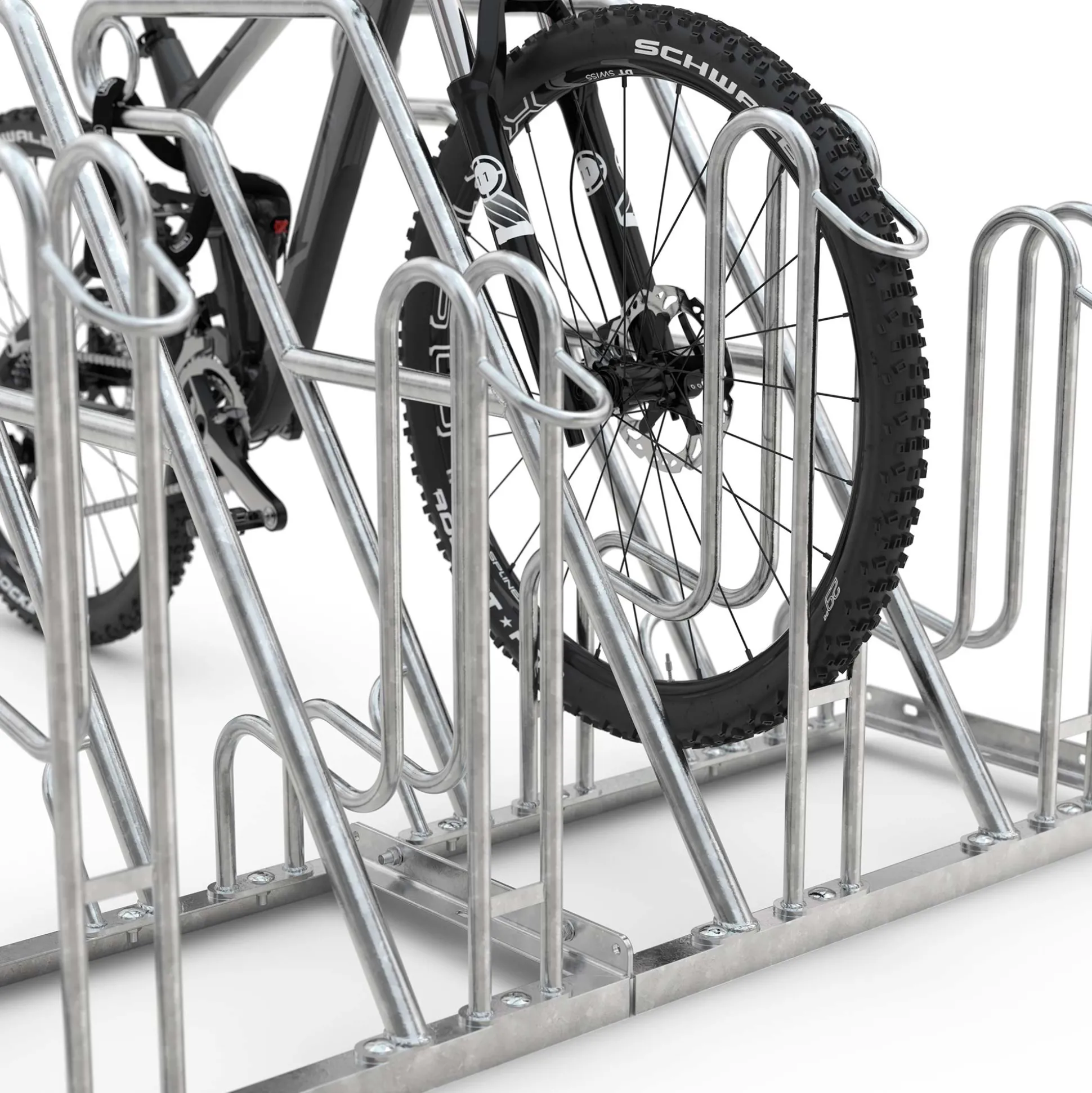 Cykelstativ m. støtte GX 2 bøjler