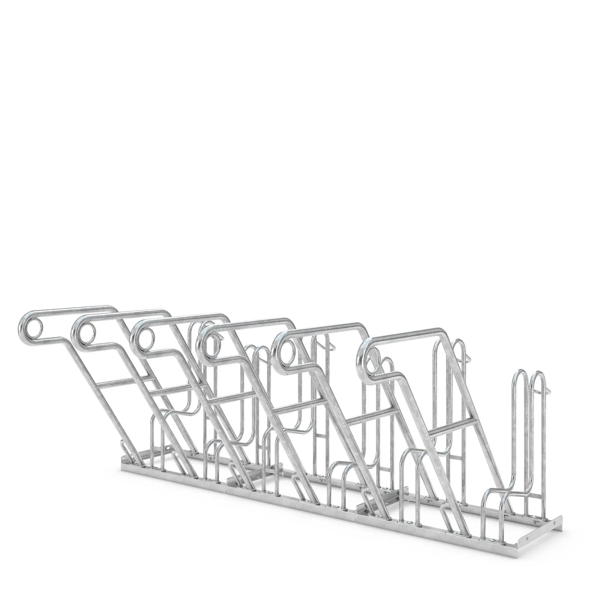 Cykelstativ m. støtte GX 6 bøjler