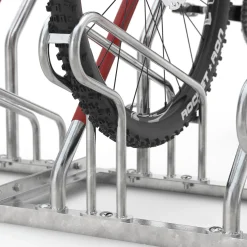 Cykelstativ m. støtte XF 8 bøjler, dob.