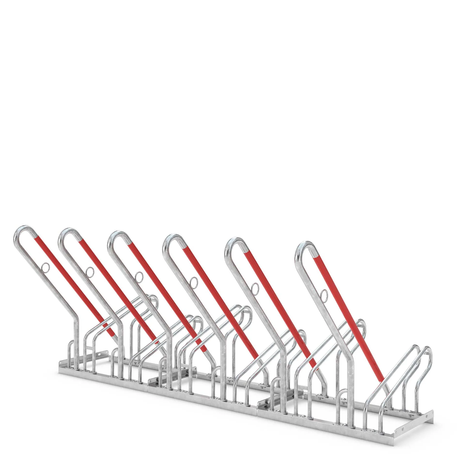 Cykelstativ m. støtte XF 6 bøjler