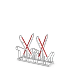 Cykelstativ m. støtte XF 4 bøjler, dob.