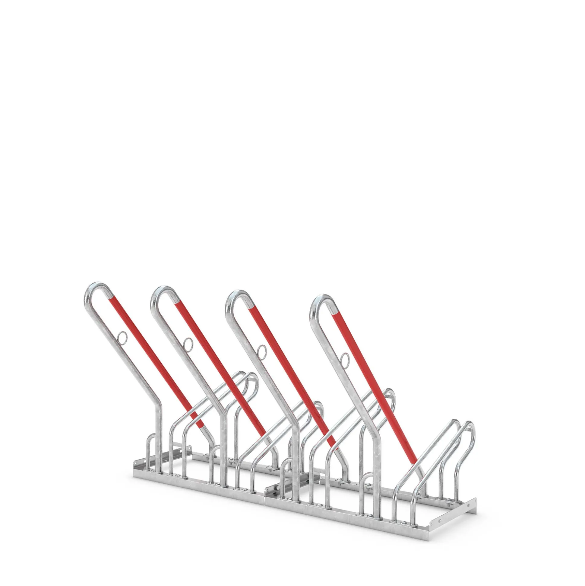 Cykelstativ m. støtte XF 4 bøjler