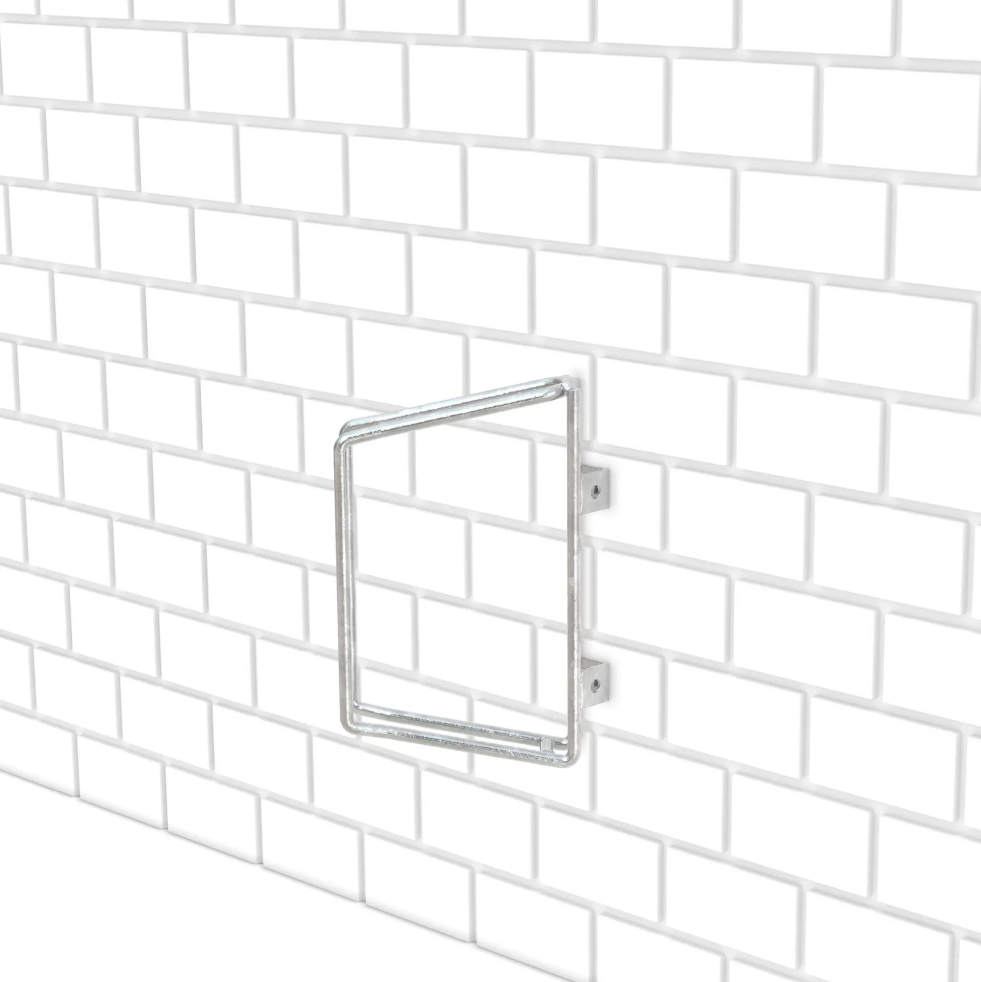 Cykelstativ med 1 bøjle til væg, skrå