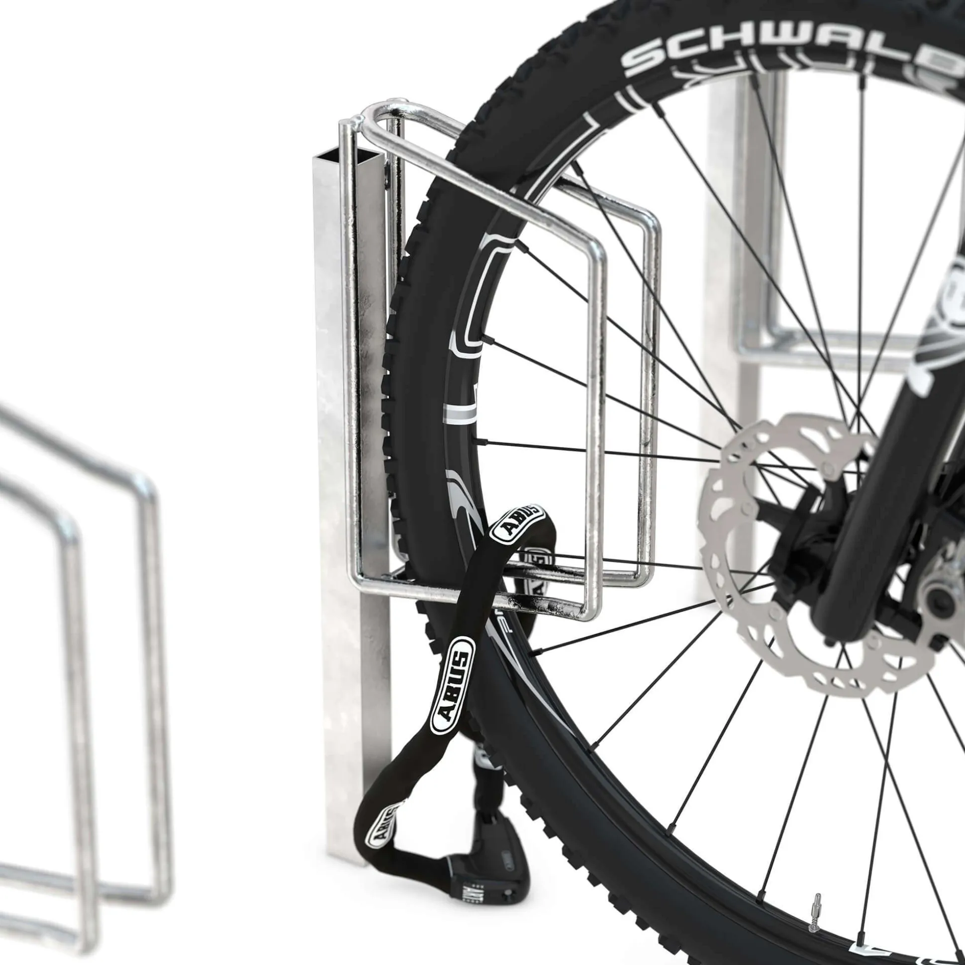 Cykelstativ med 1 bøjle til jord