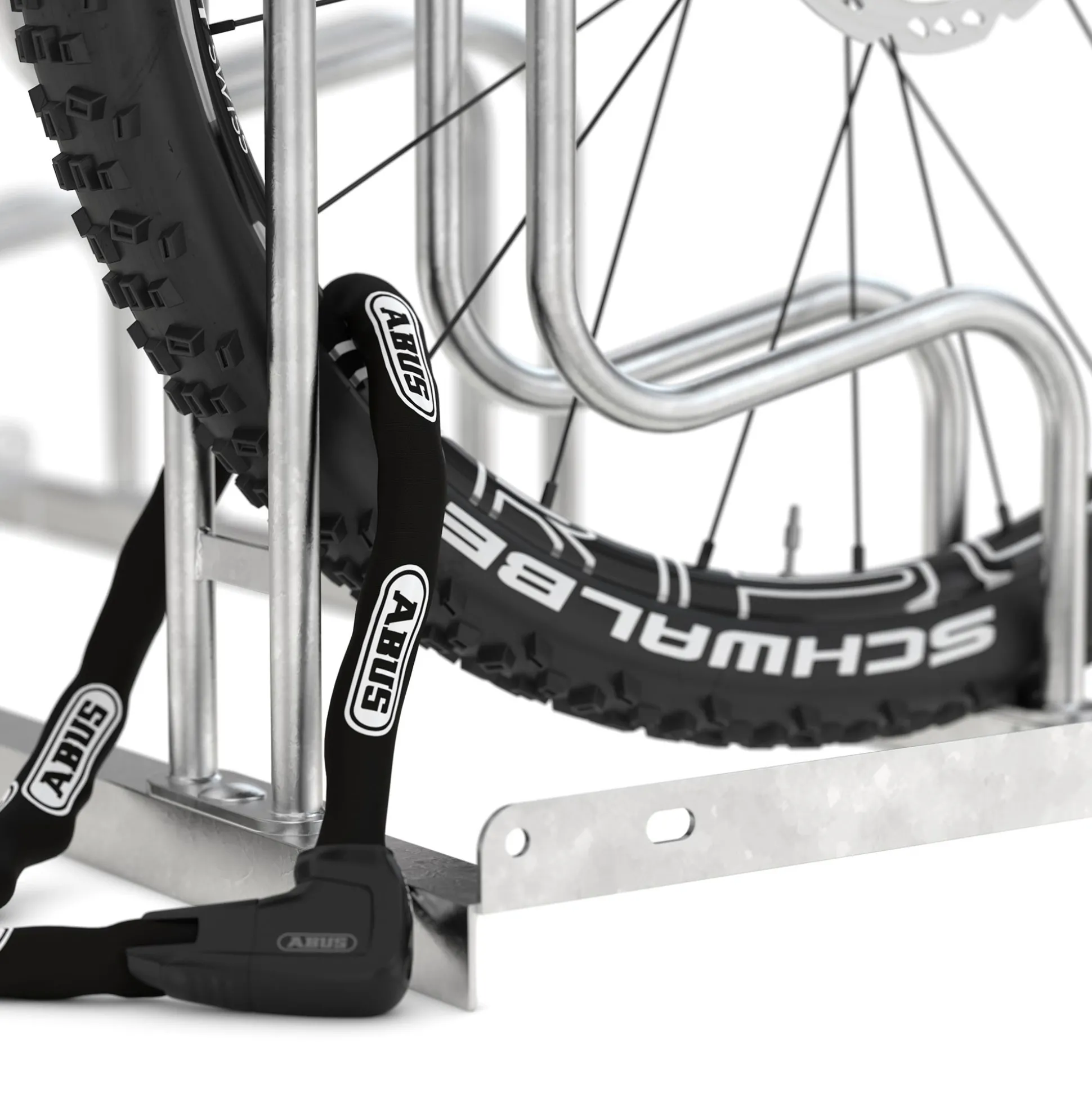 Cykelstativ med 6 høje bøjler