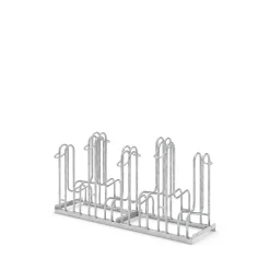 Cykelstativ med 8 høje bøjler, dobbelt