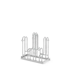 Cykelstativ med 4 høje bøjler, dobbelt
