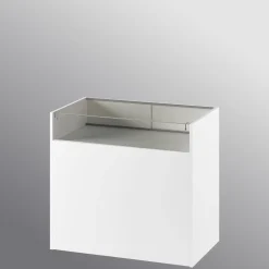 Disk Trento 50x100x90h, glastop l, hvid