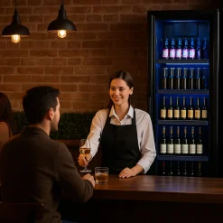 Display køleskab INLUX INSC-380FC, sort