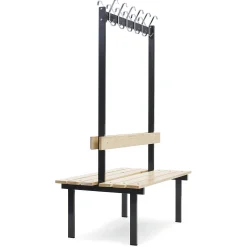 Dobbelt bænk m/knagerække