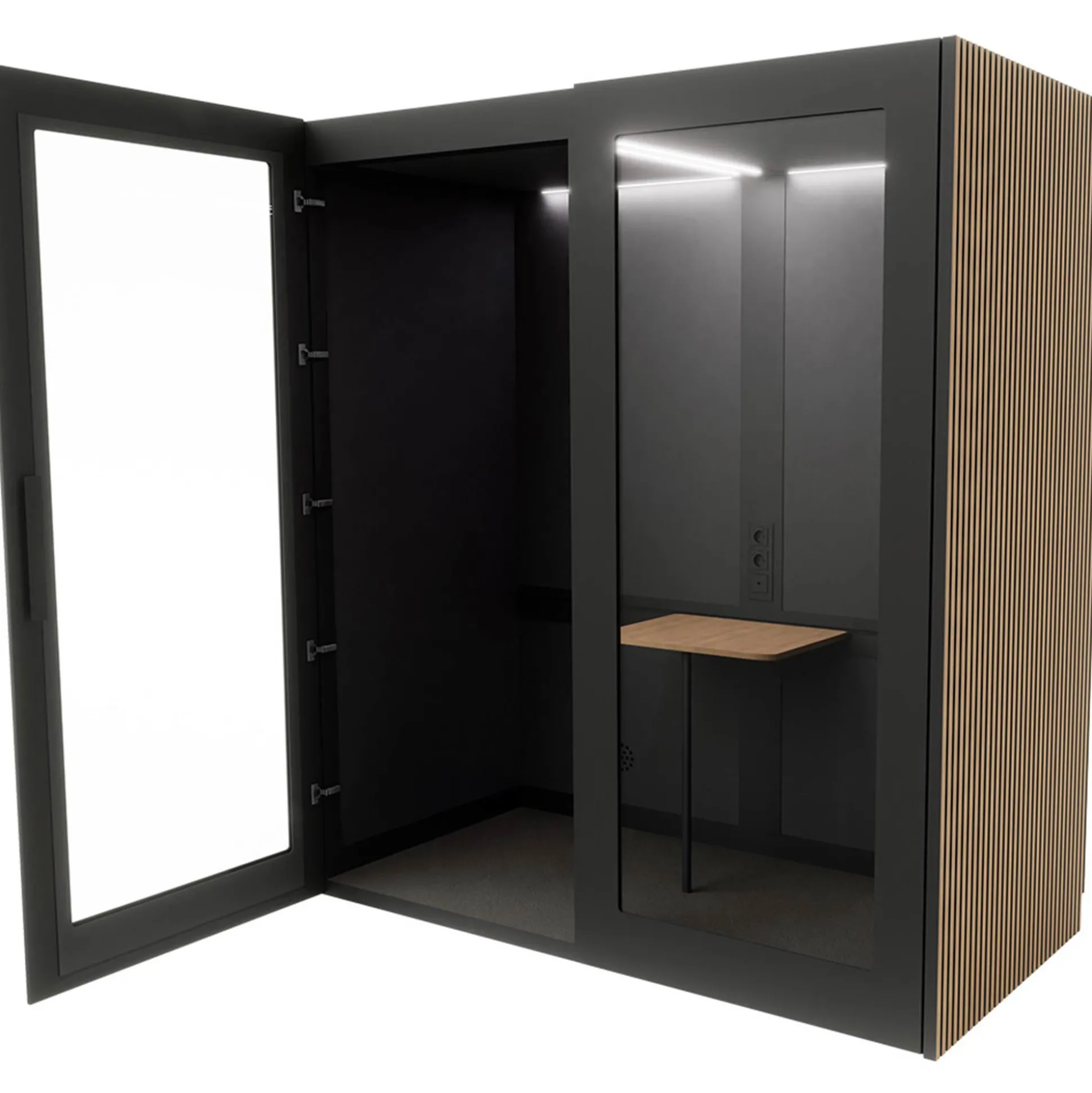 Dobbeltboks PhoneAlone, egetræslameller