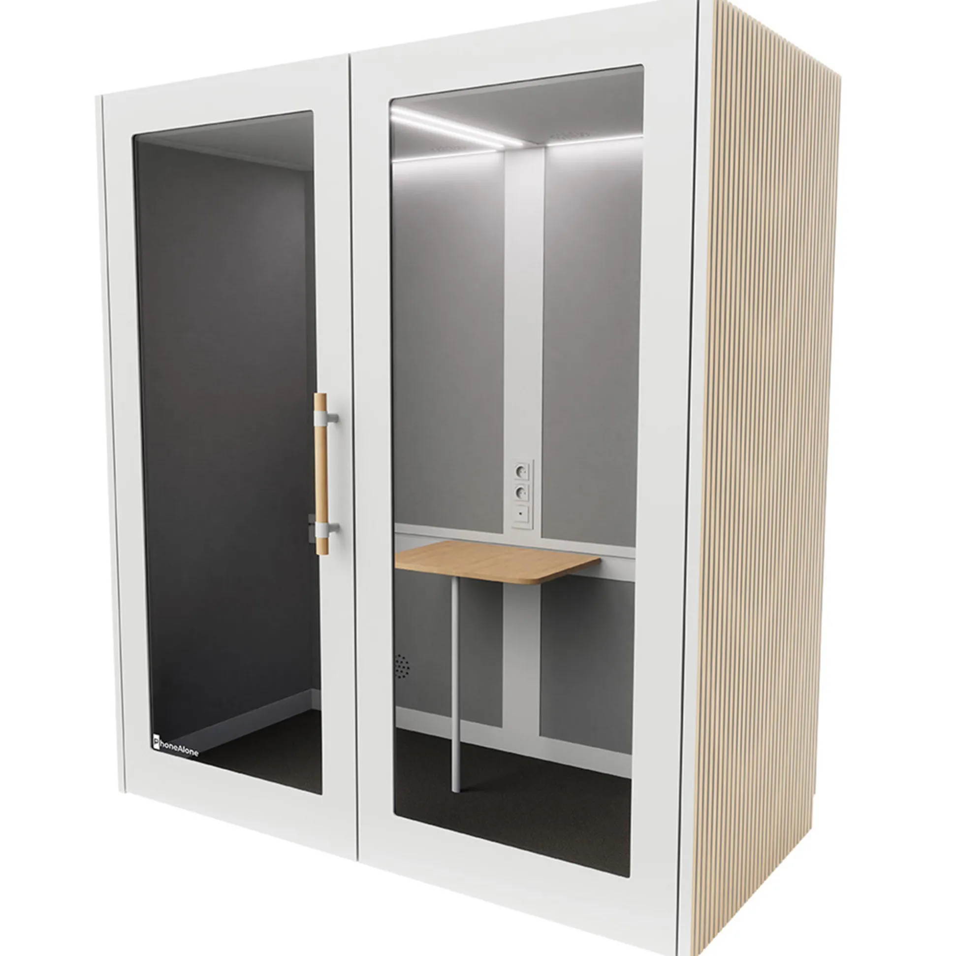 Dobbeltboks PhoneAlone, egetræslameller