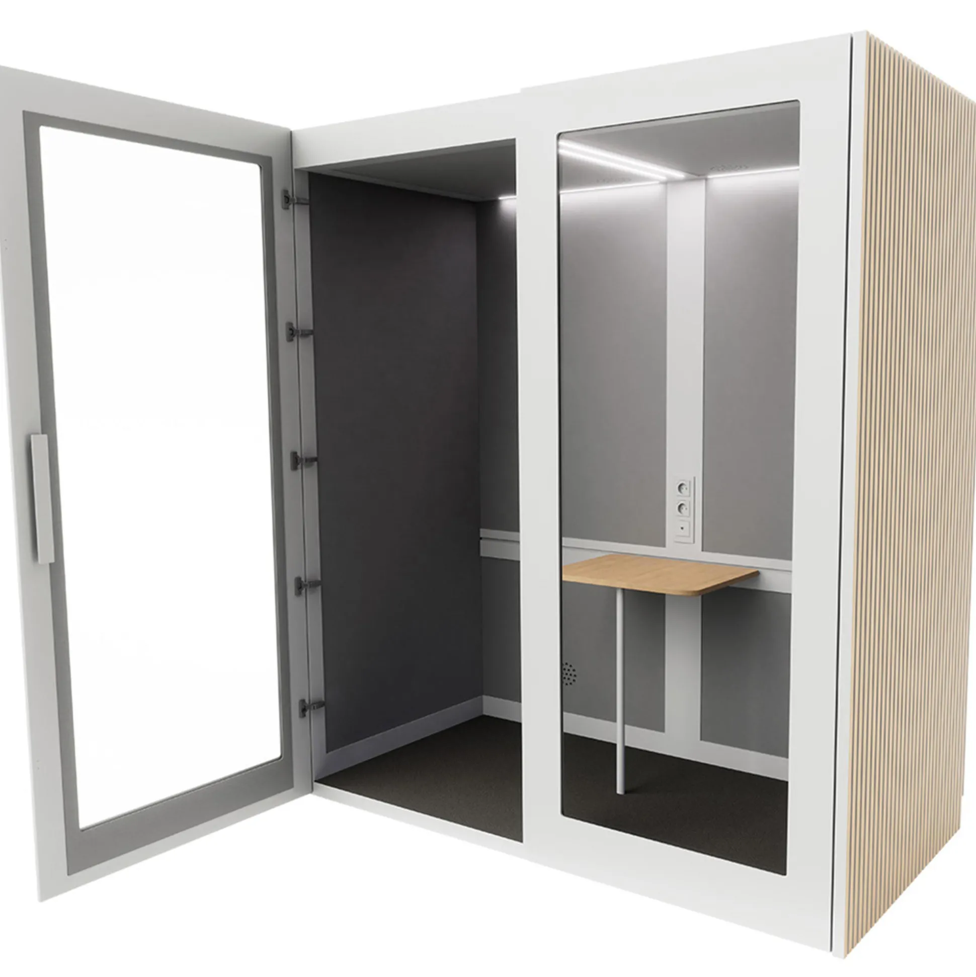 Dobbeltboks PhoneAlone, egetræslameller