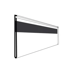 Etiketholder 210x50 mm, lige, magnet