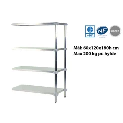 Fødevarereol følgefag 66x123x180h cm