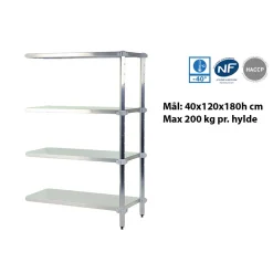 Fødevarereol følgefag 46x123x180h cm