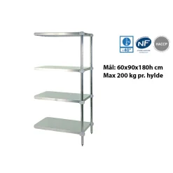 Fødevarereol følgefag 66x93x180h cm