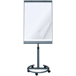 Flipover tavle med rund fod på hjul 65x100h cm.