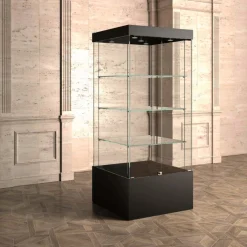 Glasmontre Athene 80 cm, m. 3 hylder