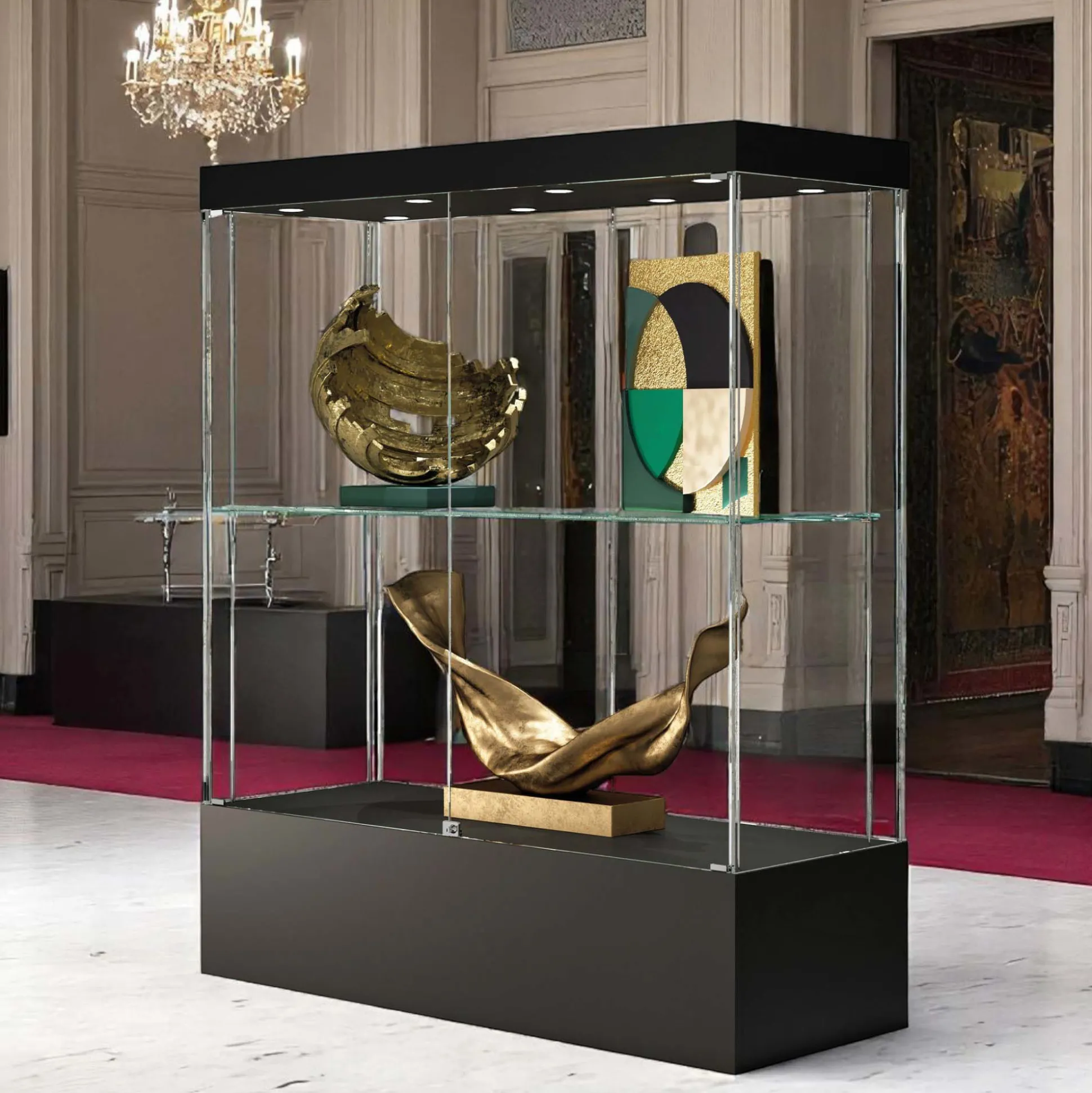 Glasmontre Athene 160, m. 1 hylde