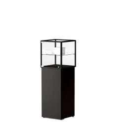 Glasmontre Lux m. 1 hylde & sokkel