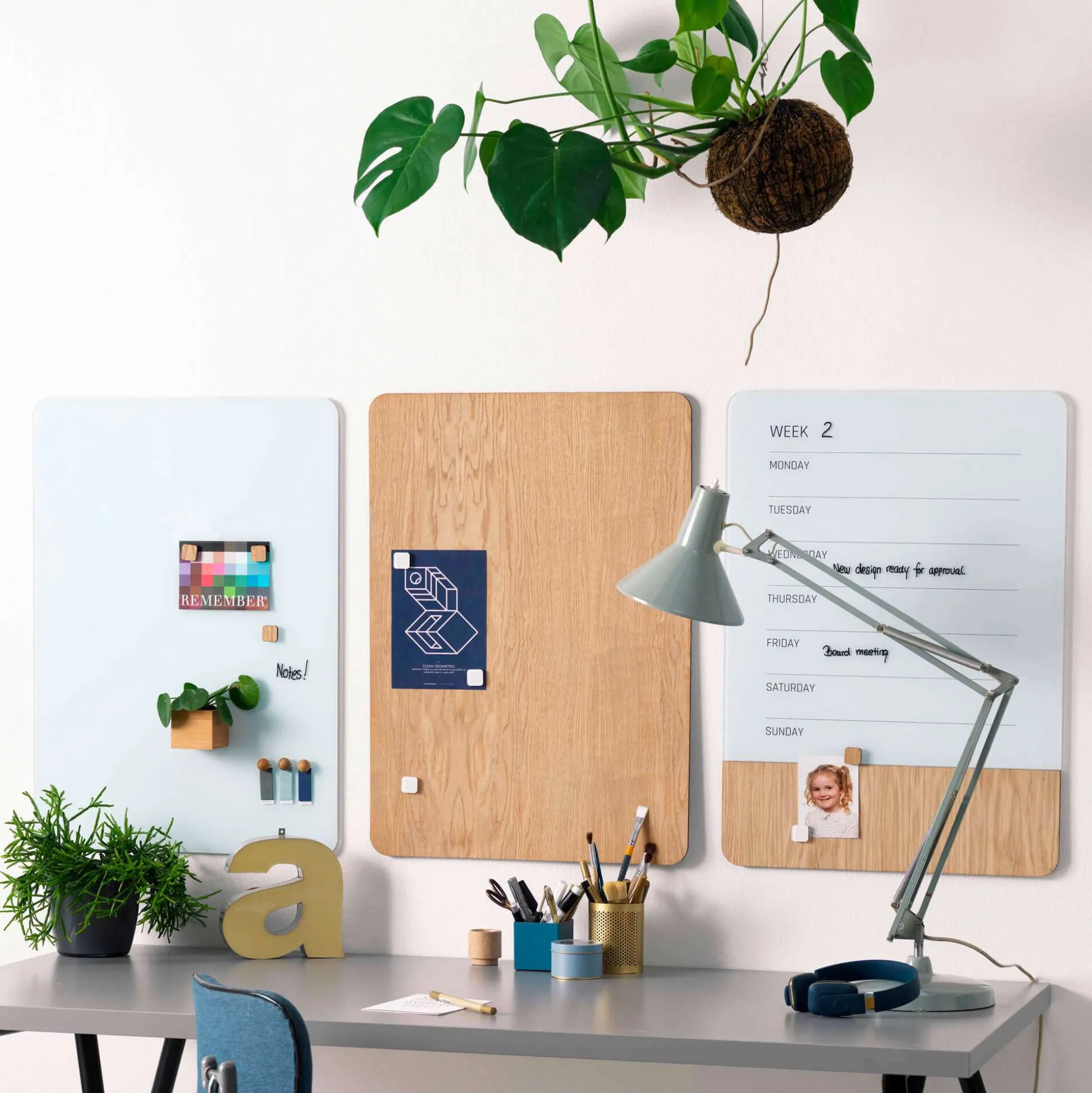 Glastavle Naga, runde hjørner 50x70 cm