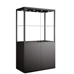Glasvitrine Arta 120 cm, 1 hylde og skab