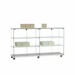 Glasvitrine Trento 8. m/4 hylder & glastop