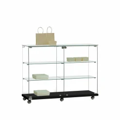 Glasvitrine Trento 7. m/4 hylder & glastop