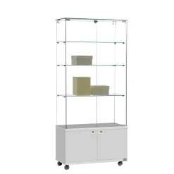 Glasvitrine Trento 4. m/3 hylder & skab
